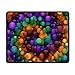 Price comparison product image ASKSWF Mouse Pad Colorful Balls Seamless Art Rectangle Rubber Mousepad Length 8.66 Width 7.09 inch Gaming Mouse Pad with Black Lock Edge