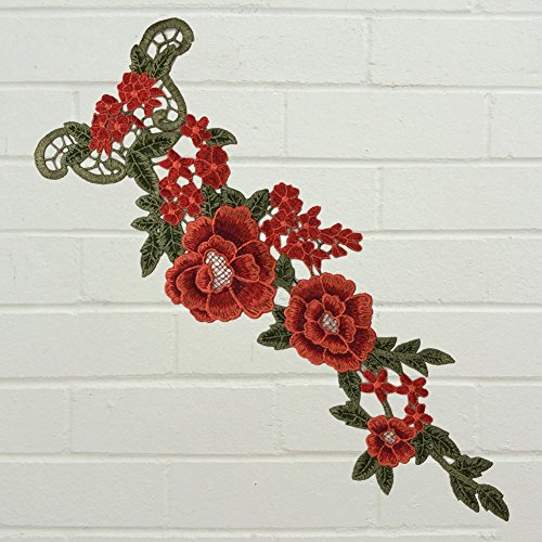 Blue Vessel 1 Stk Stickerei Rose Blume Nähen auf Patch Abzeichen Tasche Hut Jeans Kleid Applique Fertigkeit (a) - 4