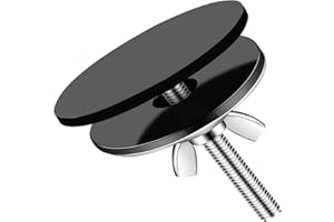 PTJJXA 5cm Edelstahl Blindstopfen Abdeckung, Sinken Loch Abdeckung, Wasserhahn Loch Abdeckung, Edelstahl Wasserhahn Loch, Spültisch Wasserhahn Lochabdeckung für Spülbecken in Küche und Bad (Schwarz)