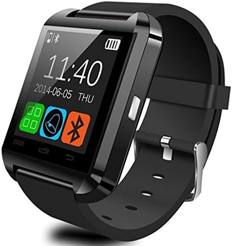Generic U Watch U80 SmartWatch Bluetooth 3.0 Silicone Wristband for Apple iOS smartphone iphone 4 / 4S / 5 / 5C / 5S / 6 Android Samsung S2 / S3 / S4 / Note 2/3 Note HTC Huawei (Black)