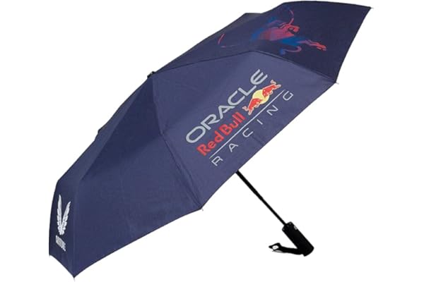 Castore Red Bull Racing Formula One Team – Produit officiel de Formule 1 2023 – Réplique du parapluie compact – Ciel nocturne, bleu marine, M