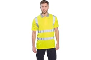 Portwest Warnschutz Kurzarm Polo Shirt, Größe: 7XL, Farbe: Gelb, S477YER7XL