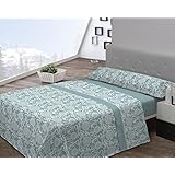 Juego de sábanas de coralina MOLINA Javier Larrainzar Cama 135 cm Verde - Sedalinne