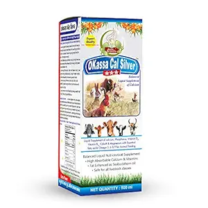 Basic Brands Okassa Cal Silver Balanced Liquid Supplement of Calcium Specially Designed for Animals (5.5 LTR.)