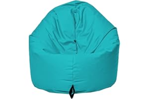 Momiralland 2-in-1 Bean Bag for Comfortable Sitting & Lying - Indoor & Outdoor as it is Waterproof - Bed Cushion - for Children & Adults (Turquoise, 120 cm - Diameter)