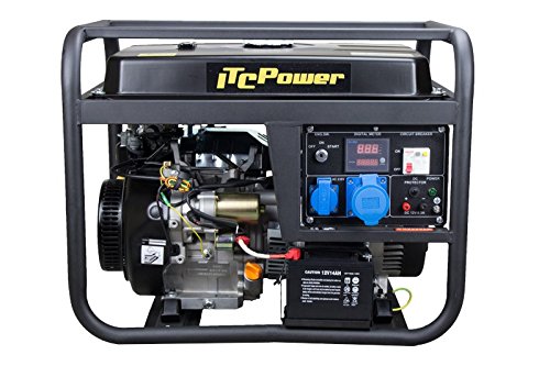 ITCPower, GG9000LE, Generador Gasolina, 6000 W, 230 V, Negro