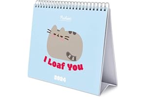 Grupo Erik: Calendario Pusheen 2024 da Tavolo - Calendario Scrivania 2024, 12 mesi + Planner annuale 2025, 18x20 cm FSC®, calendario da tavolo 2024, calendario ufficio 2024, pusheen gadget