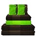 Produktbild Liness 8 tlg Handtücher Set türkis braun 2 Handtücher 50 x 100 cm 2 Duschtücher 70x140 cm 4 x Waschhandschuh Waschlappen 100% Baumwolle Frottee Handtuch-Set türkis braun gestreift
