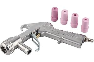 AUSLA Pistolet do piaskowania z 4 dyszami ceramicznymi, wydajne piaskowanie, usuwanie rdzy, piaskowanie