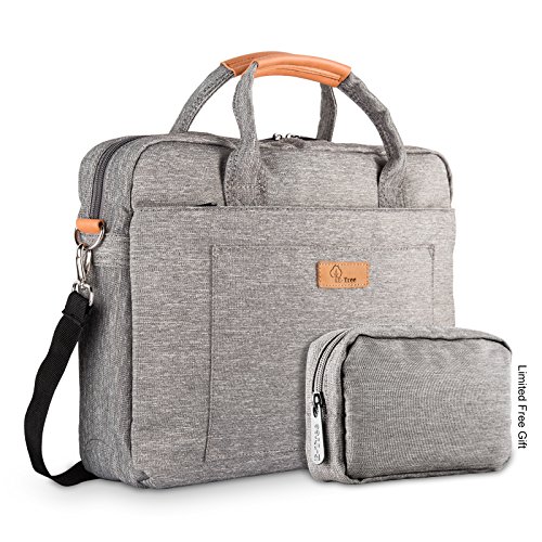 E-Tree 13-13.3 zoll laptoptasche Aktentaschen Handtasche Tragetasche Schulter tasche notebooktasche Laptop sleeve laptop hülle für bis zu 13-13.3 zoll Laptop Dell Alienware / Macbook / Lenovo / HP, Grau