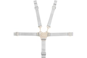 Xinzistar 5 Punkt Hochstuhl Gurt, Sicherheitsgurt Baby Verstellbarer Universal Tripp Trapp Gurt Kinderschutz für Buggy Kindersitz Kinderwagen (Grau)