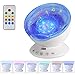 Price comparison product image Ocean Wave Projector with Remote Control ALED LIGHT Night Light Projector with Built-in HD Music Player 7 Colors Changing Modes Night Lamp for Bedroom/Baby Nursery Room/Living Room (White)