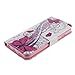 iPhone 5S Case,iPhone 5 Cover,Flip Case for iPhone 5/5S ,Ukayfe iPhone 5/5S Elegant Red Butterfly Flower Pattern PU Leather Flip Wallet [Stand Feature] Flip Folio Protective Skin Case for iPhone 5/5S with 1 x Black Stylus (Today is Lovely Day)