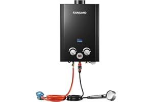 GASLAND BE264B chauffe-eau à gaz 10L 30/37mbar, système de douche chaude sans réservoir pour l'extérieur avec affichage numérique, chauffe-eau LGP instantané pour la douche de camping-car Shower