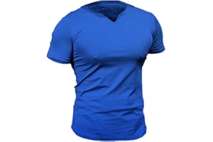 7POWER Men's Mesh Athletic Tee Shirts with Split V Neck for Gym Workout Bodybuilding