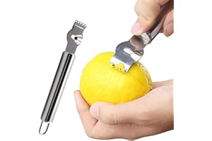 EIHI Pelador de Limones, Pelador de Limones, Pelador de Cítricos de Acero Inoxidable para Naranjas, Rallador de Cáscaras de Limón, Pelador Profesional de Limones para Cocina y Bares