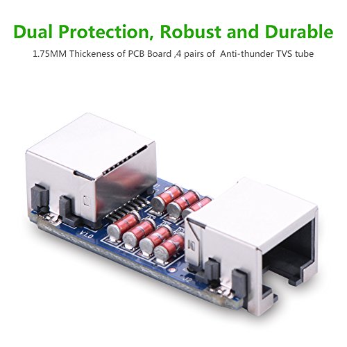 UGREEN Cat6 Netzwerkadapter RJ45 8P8C Netzwerkkabel Verbinder Kupplung Netzwerkkoppler geschirmt Buchse auf RJ45 Buchse Blitzschutz Rund Weiß (Eins Stück) - 4