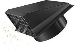 Hon&Guan Väderskyddsgaller 100 mm, ventilationsgaller 100 mm med integrerad backventil, rostfritt stål utluftsgaller för vägganslutning utluft, ytterväggar, skydd för luftkanal, torktumlare