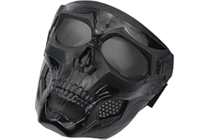 ‎KAYHENG Tactical Protective Adjustable Skull Vollmaske für Airsoft Paintball Cosplay Kostüm Party Hockey Halloween Maske