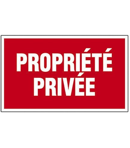 AUA SIGNALETIQUE - Panneau Propriété privée sous surveillance vidéo accès interdit - 150x210 mm, Aluminium Dibond 3mm