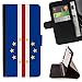 Produktbild STPlus Kapverden Cabo Verde Flagge Leder Hülle Case Brieftasche Schutzhülle für Samsung Galaxy J7 V/Galaxy J7 Perx