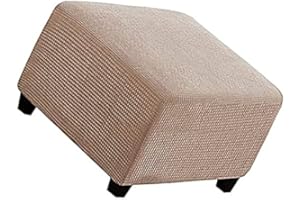 POIUYT Hockerbezug Quadratisch, Bezug Für Fußhocker Fußbank Elastisch Husse Für Sofa Sitzhocker Überzug Für Rechteckiger Hocker Fußschemel Fußstütze (Color : I, Size : 1pc)