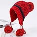 Produktbild KJNHL  Winter warme Mütze Damen Mode Ananas Stricken Verdickung warmen Patchwork Red Hat