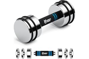 Northdeer Haltères en Acier 2,5kg 5kg 7,5kg 10kg 15kg 25kg - Haltères Réglables Ultra Compacts avec Poignée en Mousse – Sport à Domicile Gym Fitness Aérobic