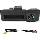 Hodozzy 170 Degree Rear View Camera for VW/Audi, AHD and CVBS IP67 Rear View Camera with ASA Waterproof Night Vision Car Trun