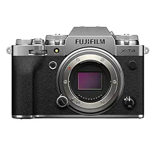 Fujifilm X-T4 26 MP Mirrorless Camera Body (X-Trans CMOS 4 Sensor, EVF, Face/Eye AF, 5-Axis IBIS, Vari-Angle LCD Touchscreen, 4K/60P & FHD/240P Video, Film Simulations, Weather Resistance) - Silver