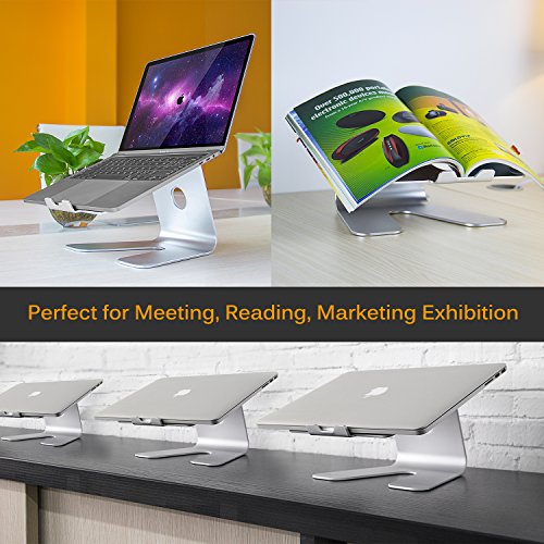 Elec3 Premium Aluminium Cooling Laptop Ständer für Apple Macbook, alle Notebooks, Tablets, eBook-Reader und Bücher Bis zu 17 Zoll (Silber) - 6