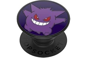 PopSockets: PopGrip - Rozkładany uchwyt i podstawka do telefonów oraz tabletów z wymiennymi krążkami PopTops - Pokémon - Glow-in-the-Dark Gengar Enamel