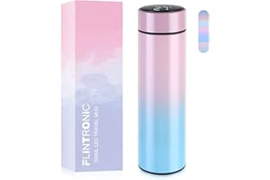 flintronic Bottiglia Acqua, Borraccia Termica 500ML Coppa da Viaggio, Tazza Intelligente LED Temperatura Display Touch, Boccetta per Vuoto in Acciaio Inossidabile per Mantenere Caldo/Freddo