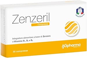 AGpharma Zenzeril 30 Compresse - Integratore Alimentare a base di Zenzero e Vitamine B1, B2 e B6