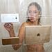 Produktbild Screenholder iPad Berg Duschvorhang Liner Tablette Oder Telefon-Halter Wasserdicht 8 Spur Eva 72X72 Badezimmer Klar 0,1 x 72 x 72 in