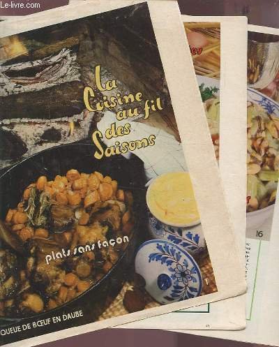 LA CUISINE AU FIL DES SAISONS - 35 FEUILLETS : Queue de boeuf en daube + macaroni en salade + les fruits de mer + viandes tendres de printemps + la cuisine parfumée + les asperges + les petits pois + coupes des quatre-saisons + premiers légumes...etc. francais LA CUISINE AU FIL DES SAISONS - 35 FEUILLETS : Queue de boeuf en daube + macaroni en salade + les fruits de mer + viandes tendres de printemps + la cuisine parfumée + les asperges + les petits pois + coupes des quatre-saisons + premiers légumes...etc. francais