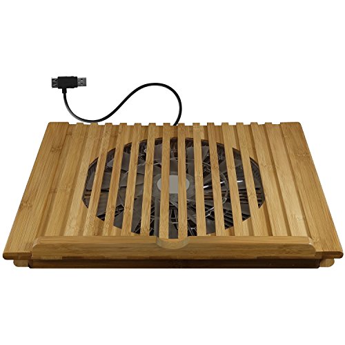 Macally ECOFANPRO2 kühlende Notebookauflage aus Bambus mit Höhenverstellung - 9