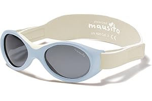 Mausito Gafas de sol para bebé 0 – 1,5 años, bioplasticas y polarizadas, ganador de la comparación, gafas de sol para bebé, niños y niñas, sin BPA, 100% protección UV, correa ajustable y flexible,
