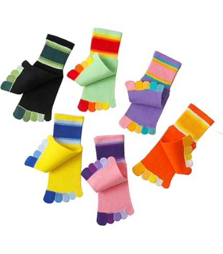 Calzini Con Dita Separate Per Bambini - Calze 5 Dita In Cotone Con Animali Carini, Taglie 3-12 Anni, Confortevoli E Divertenti