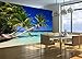 Produktbild Fototapete STRAND PALMEN OZEAN MEER Nr.8T-165 Aufkleber Bildtapete Poster Wandbild ocean palms beach sea wallpaper wall mural