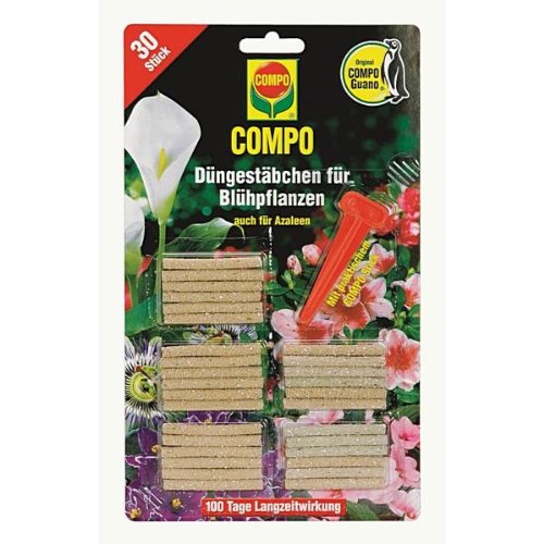 Compo 1206302004 Düngestäbchen für Blühpflanzen, 30 Stück