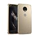 Produktbild Moto G5S Plus Hülle,Grandcaser Aluminum Bumper + Carbon Fiber Acrylic Back Cover [2 in 1] Anti-Kratzer Stoßfest Hybride Schutzhülle für Motorola Moto G5S Plus-Gold