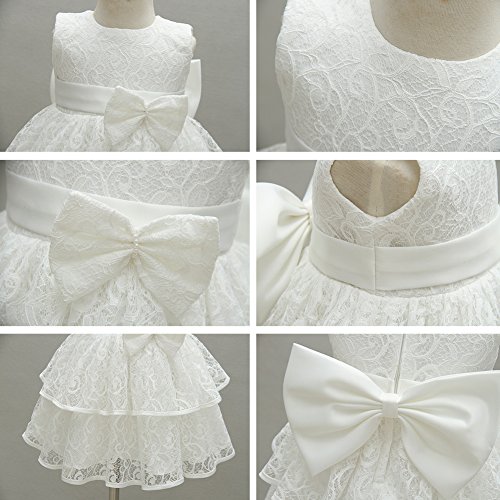 AHAHA Baby Mädchen Prinzessin Kleid Blumenmädchenkleid Taufkleid Festlich Kleid Hochzeit Partykleid Festzug Babybekleidung - 5