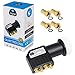 Price comparison product image LNB (Low Noise Block Downconverter) LNC (Low Noise Converter) Full HD TV 3D with Gold-Plated Contacts and Removable Weather Protection in HB Digital Set with Free Gold Plated F-Connectors