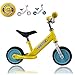 Produktbild HAPTOO Leichtes Laufrad ab 1 Jahr aus Alu - Baby Lauflernrad Laufräder mit Rutschfester Fußstütze Höhenverstellbarem Sattel und Lenker, 7 Zoll Gelb