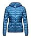 Women's Hooded Packable Ultra Light Weight Down Coat NLM(Acid Blue,Medium)