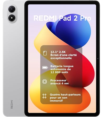 Tablette Xiaomi Redmi Pad 2 - 11" 90 Hz, 8 Go RAM + 256 Go, Batterie 9000 MAh | Écran 2,5K, Dolby Atmos, Chargeur Inclus