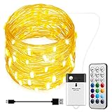 color rgb 50 50 50 ♫【Batterie & USB Betrieben】 - 2 Stromversorgungsmodi. Angetrieben durch eine 3 * AA Batterie (nicht enthalten) oder USB. (Hinweis: Die USB-Schnittstelle versorgt den String nur mit Strom und kann den Akku nicht laden.)