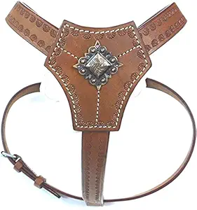 Skora Luxury Handmade Genuine Leather Dog Harness For Medium Breed (Medium,Tan)