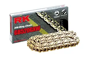 RK Racing Chain GB520GXW-120 120-Links Gold XW-Ring Chain with Connecting Link